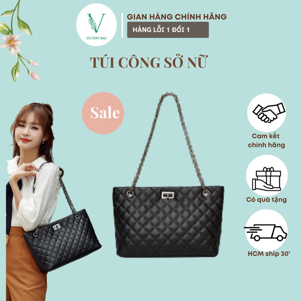 💖 Túi Xách Nữ Cỡ Lớn Thời Trang Công Sở Đẹp Da PU mút nổi, SKU: 086 - VICTORY💖