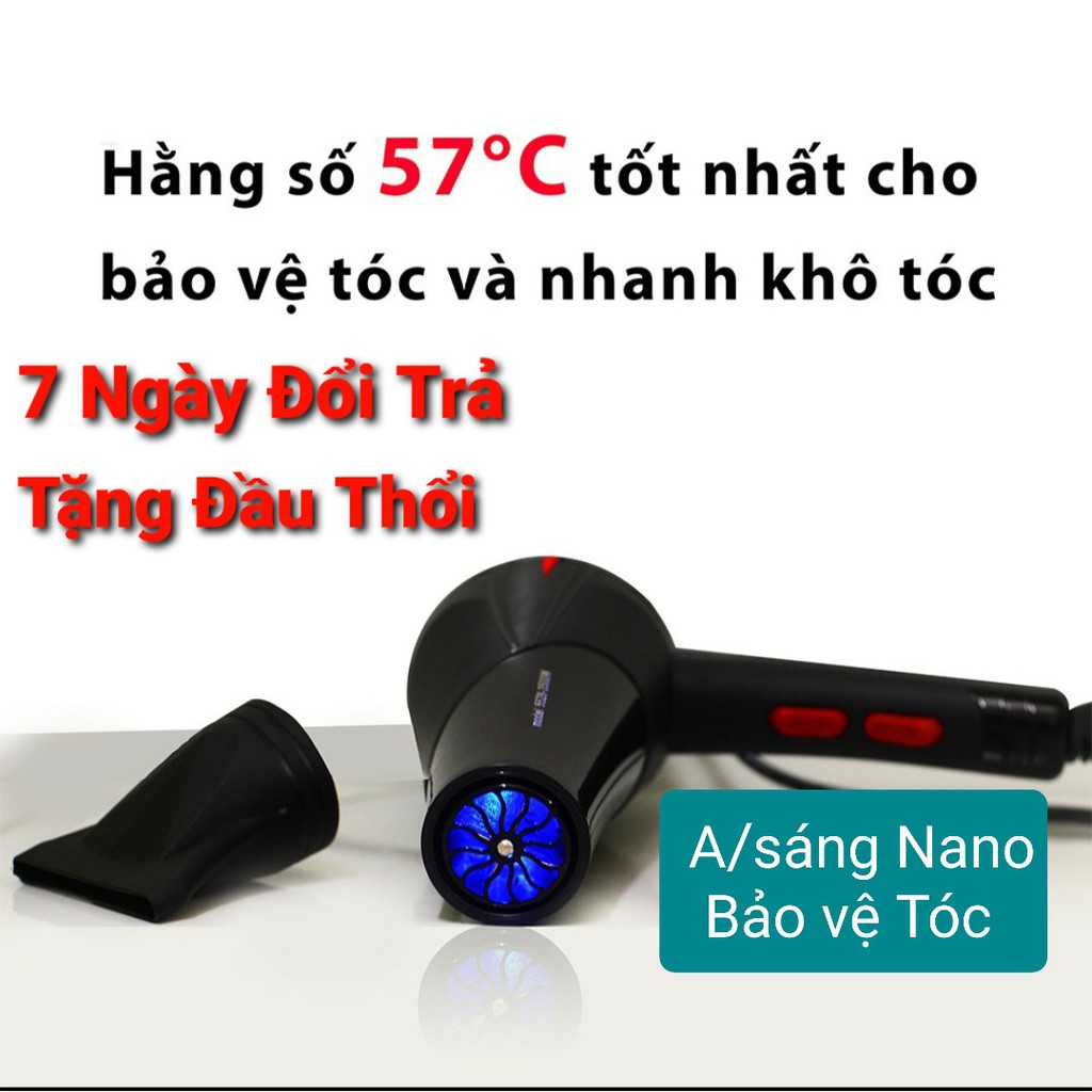 MÁY SẤY TÓC 2 Chiều Nóng Lạnh Công Suất Lớn PANA-3500W ( tặng kèm đầu thổi)