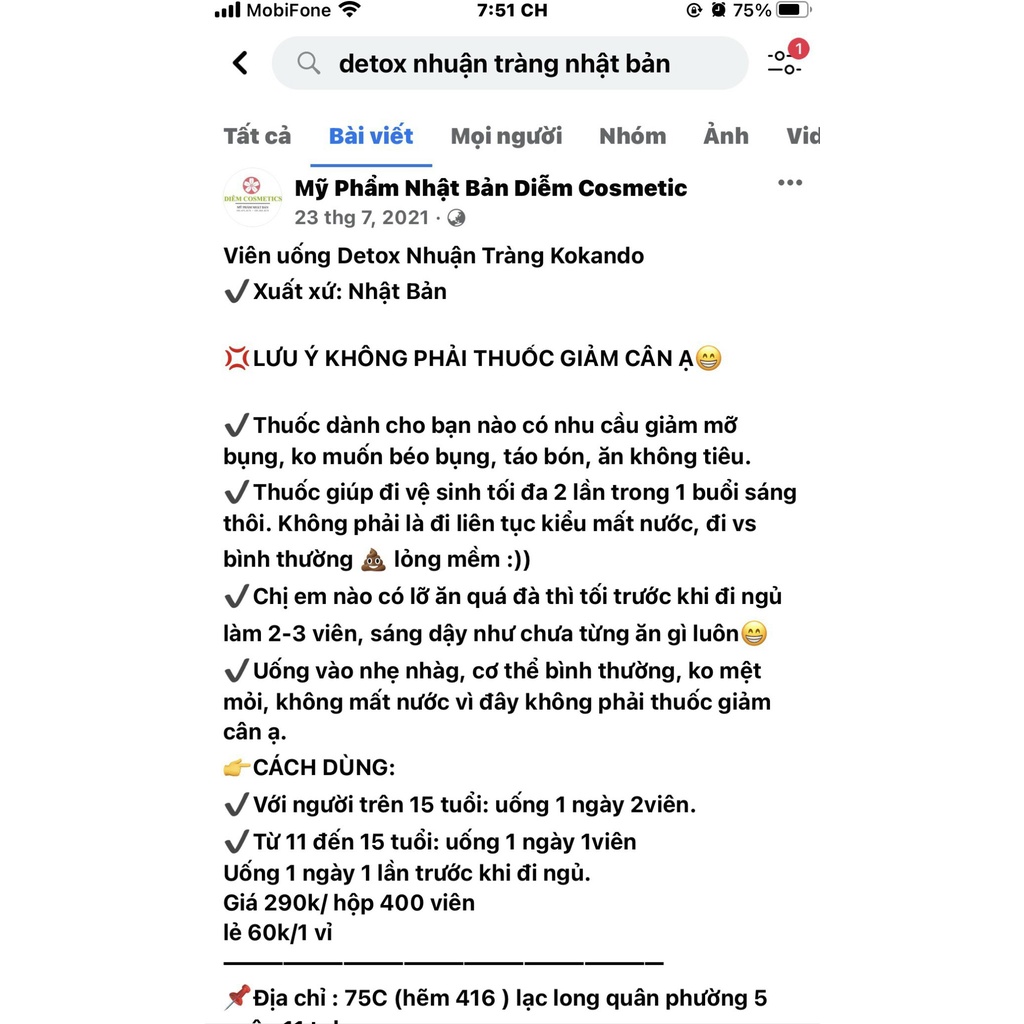 DETOX NHUẬN TRÀNG KOKANDO NHẬT HÀNG CHUẨN CAM KẾT CHÍNH HÃNG