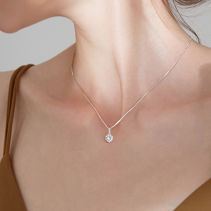 Vòng cổ Mặt Hình Học Nhỏ Đơn Giản Đính Kim Cương Lấp Lánh Thời Trang Cho Nữ