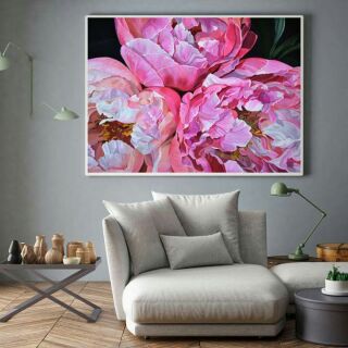 Tranh treo tường flower 60×90 kèm khung
