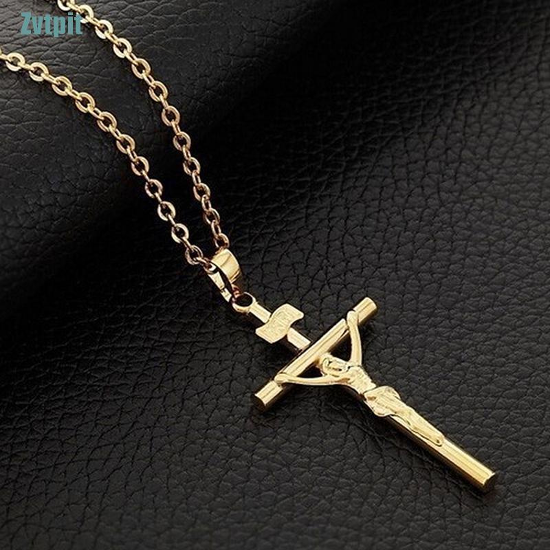 Vòng cổ mạ vàng/ bạc mặt thánh giá thời trang nam nữ