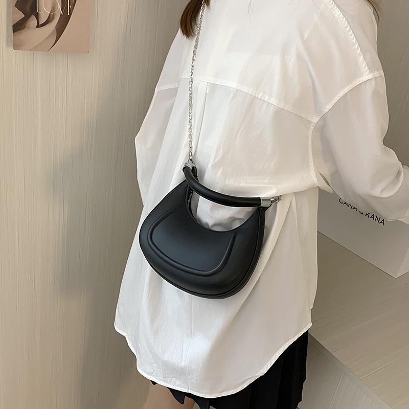 Túi Đeo Chéo Một Bên Vai Cầm Tay Màu Trơn Thời Trang Hàn Quốc