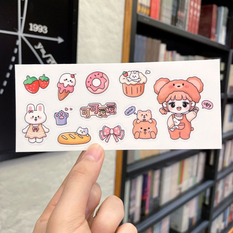 Miếng Dán Trang Trí laptop Điện Thoại Chống Thấm Nước Họa Tiết Hoạt Hình Dễ Thương