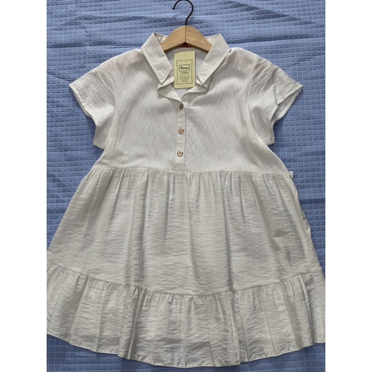 [SIZE 40-70KG] Áo bầu công sở màu trắng lịch sự mềm mát không xù free size 40-70kg cởi nút cho bé ty tiện lợi