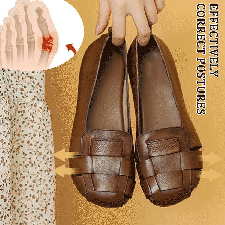 Giày Búp Bê Da Mềm Đế Bằng Đục Lỗ Xinh Xắn
