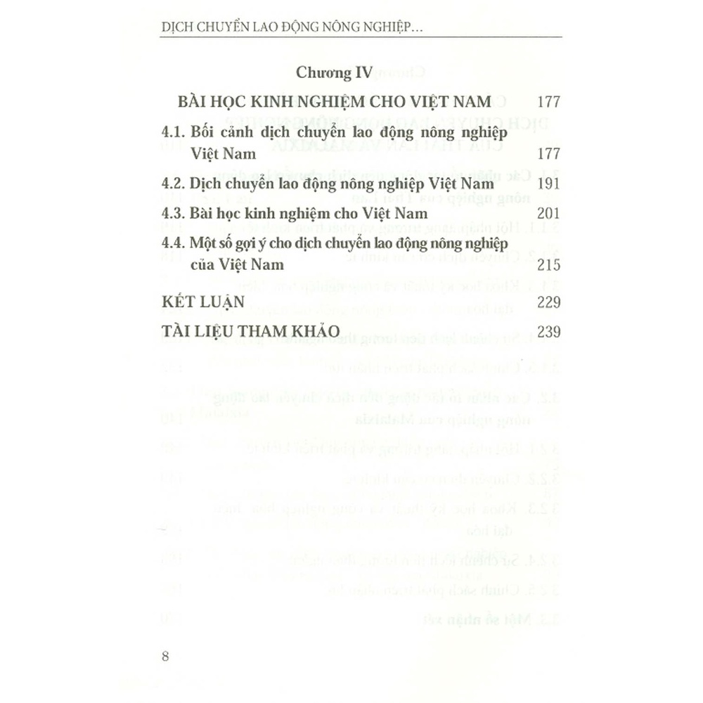Sách - Dịch Chuyển Lao Động Nông Nghiệp Của Thái Lan, Malaixia Và Bài Học Kinh Nghiệm Cho Việt Nam