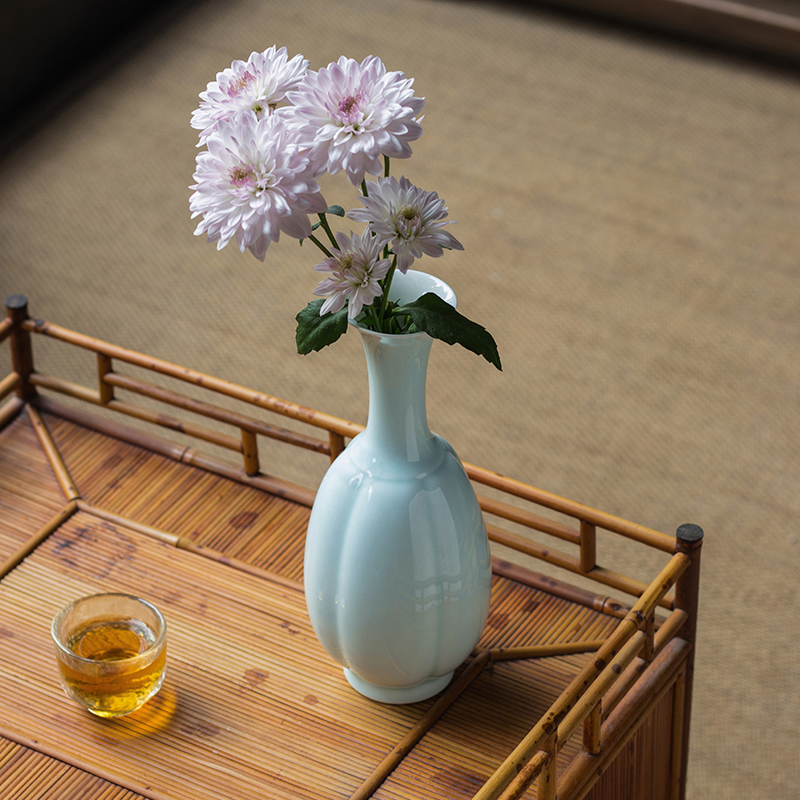 Đồ trang trí cổ điển đồ trang trí nội thất bình hoa hoa hoa khô bằng gốm sứ Trung Quốc giả sung Jin li
