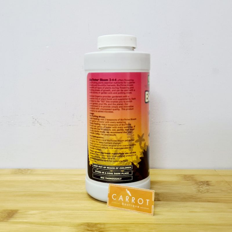 Phân bón hữu cơ Biothrive Bloom 473ml hàng Mỹ