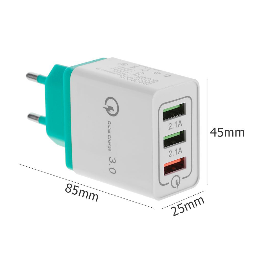 Ổ sạc điện thoại 3 cổng USB nhỏ gọn tiện lợi