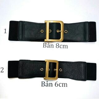 Thắt lưng nữ chun sau bản to khóa chữ D