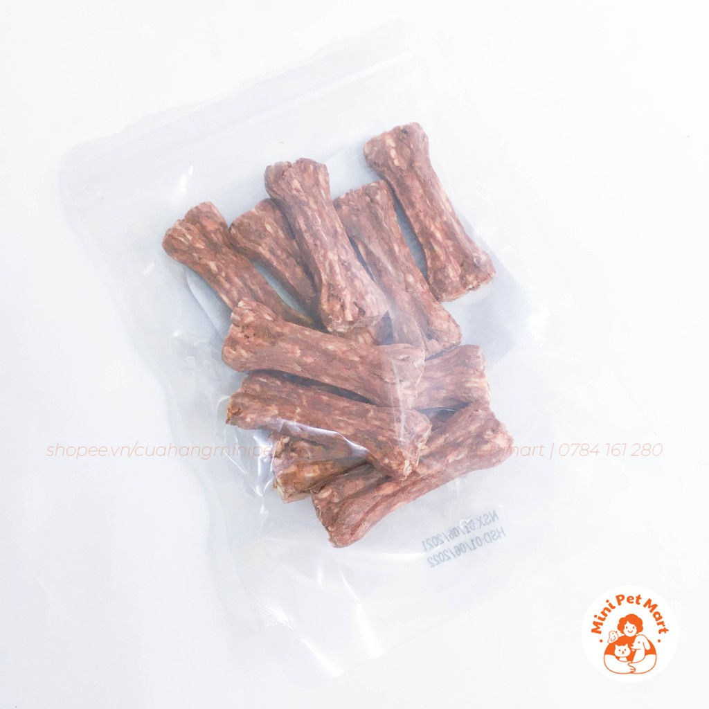 Xương gặm da bò TÀI HƯNG THỊNH 822 (10 cái) -bánh xương, snack, bánh thưởng, xương gặm cho chó