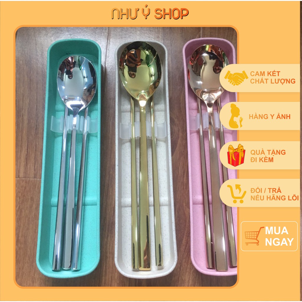 Bộ đũa thìa Inox 304 ( Đồ gia dụng Như Ý )