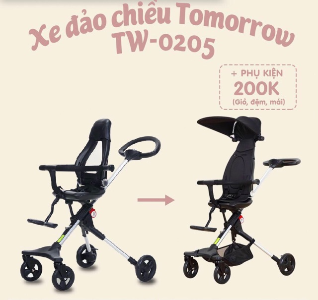 [Mã MKBC13 giảm 80k đơn 1 triệu] Xe đảo chiều du lịch Tomorrow chính hãng