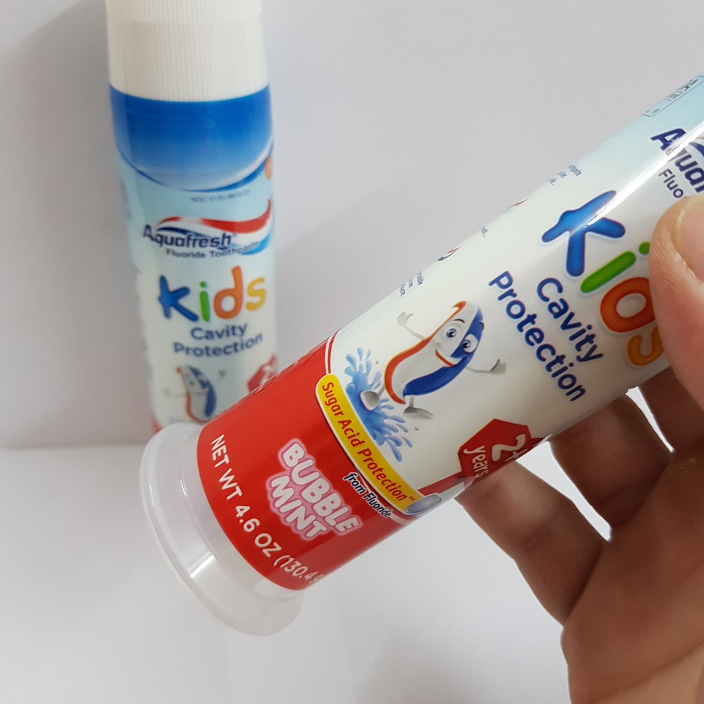 Kem Đánh Răng Aquafresh Kids Cavity Protection Cho Bé Trên 2 Tuổi - Mỹ - 130.4g