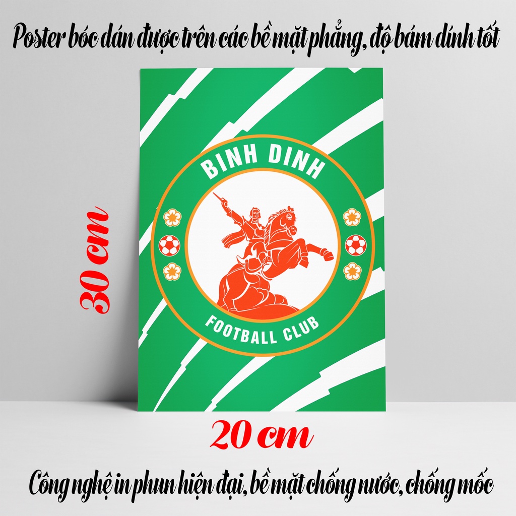 Poster các câu lạc bộ Việt Nam, Poster Bóng Đá Có In Theo Yêu Cầu