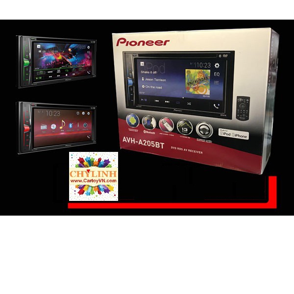 Pioneer AVH-A205BT Đầu đọc DVD đa chức năng liền màn hình cảm ứng