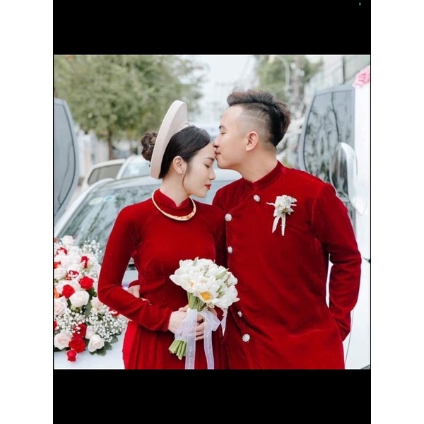 Áo dài cặp dâu rể ÁO DÀU THANH PHONG N04