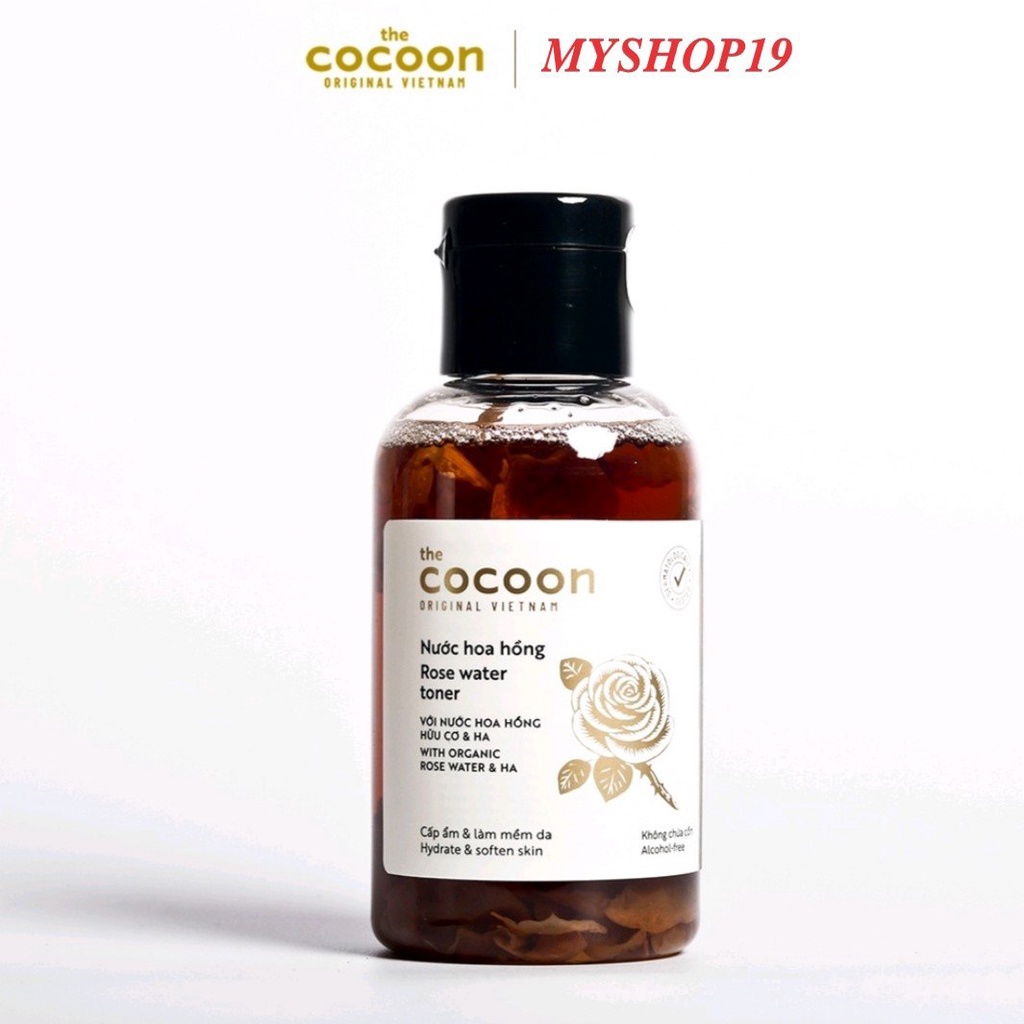 Nước hoa hồng Cocoon vietnam 140ml cấp ẩm dưỡng da căng bóng sáng mịn