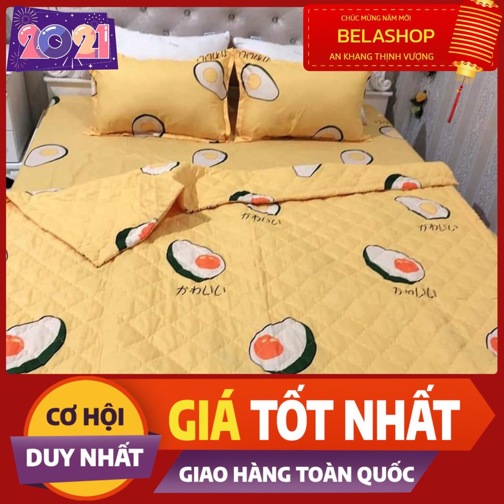 Chăn hè thu trần bông 3 lớp poly,mền trần bông,hàng có sẵn tại tphcm,mẫu bơ vàng