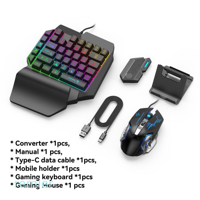Bộ Bàn Phím + Chuột + Đầu Chuyển Đổi Bluetooth 5.0 Chuyên Dụng Chơi Game Điện Thoại Di Động