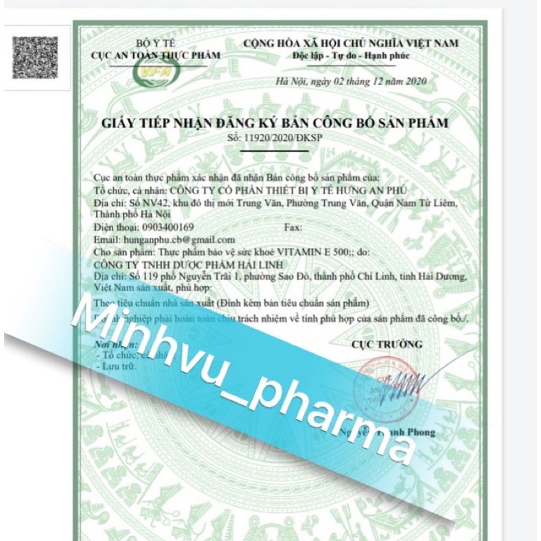 Viên uống Vitamin E 500 - Tinh dầu quả ÓC CHÓ, tinh chất LÔ HỘI