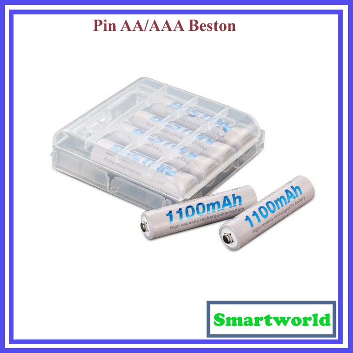 Combo 4 pin AA/AAA hãng BESTON giá siêu tốt, bảo hành 1 tháng | Pin mic không dây, camera, pin điều khiển