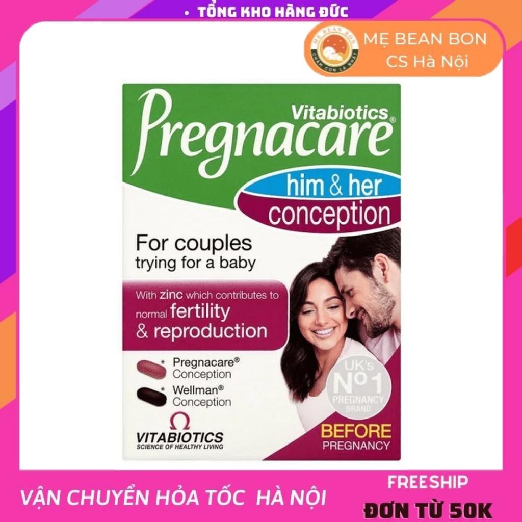 Viên uống Pregnacare Him and Her Conception (60v) tăng khả năng thụ thai cho nam nữ, UK