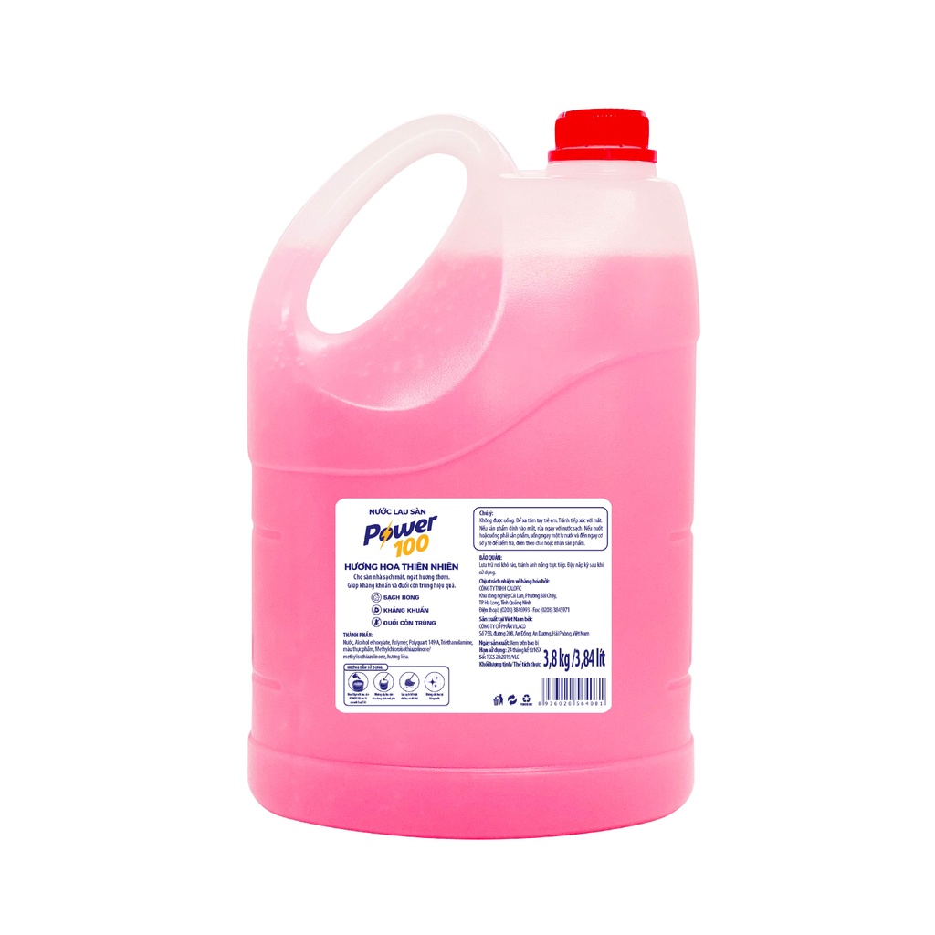 Nước lau sàn POWER100 Hương Hoa Thiên Nhiên 3.8kg