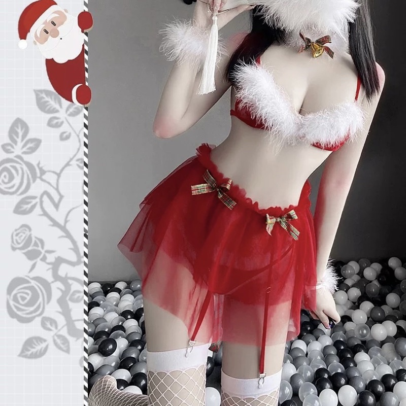 MY9401 Set Nội Y Cho Giáng Sinh Ngọt Ngào - Váy Voan Bồng Dễ Thương | BigBuy360 - bigbuy360.vn