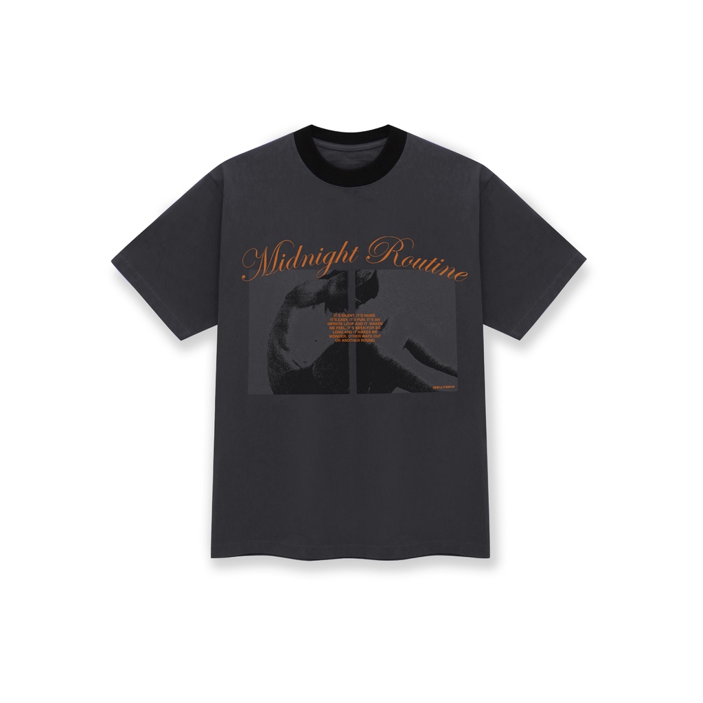 Áo thun nam ngắn tay Beuter Midnight Routine Grey T-Shirt màu xám | BigBuy360 - bigbuy360.vn