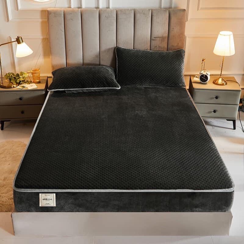 Ga gối nỉ nhung trần bông con ong cao cấp mềm mịn