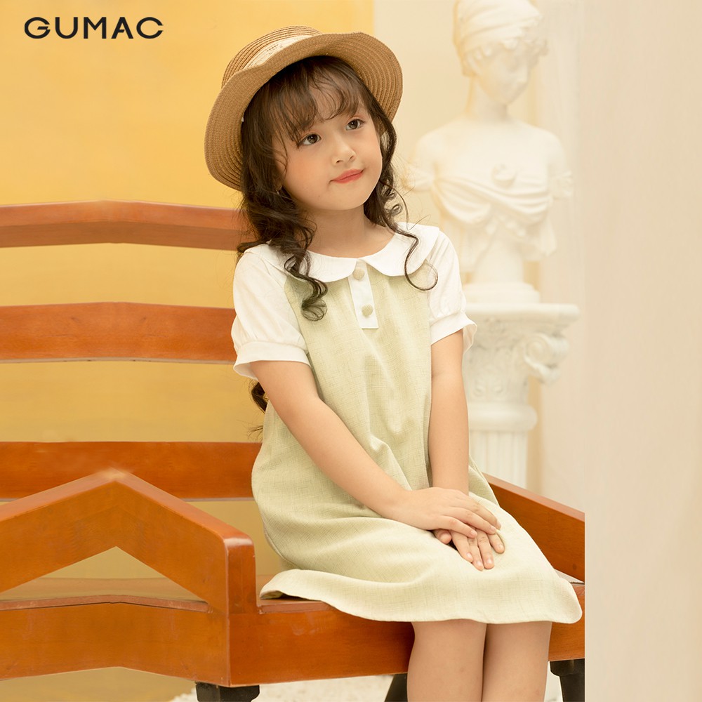 [Mã MABR07062 giảm 8% tối đa 50K đơn từ 249K] Đầm cổ sen 2 nút cho bé gái DKA10122 GUMAC | BigBuy360 - bigbuy360.vn