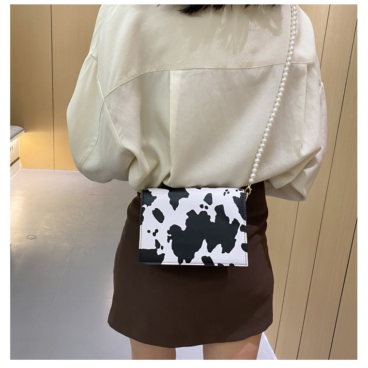 Túi xách đeo chéo hình vuông nhỏ gọn màu trơn kiểu dáng thời trang