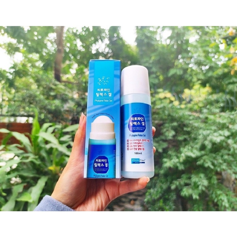 Lăn Giảm Đau Tinh Dầu Thông Đỏ Phytopine Relax Gel Hàn Quốc, Lọ 100ml, Làm Dịu Vết Đau Sưng Tấy Hiệu Quả