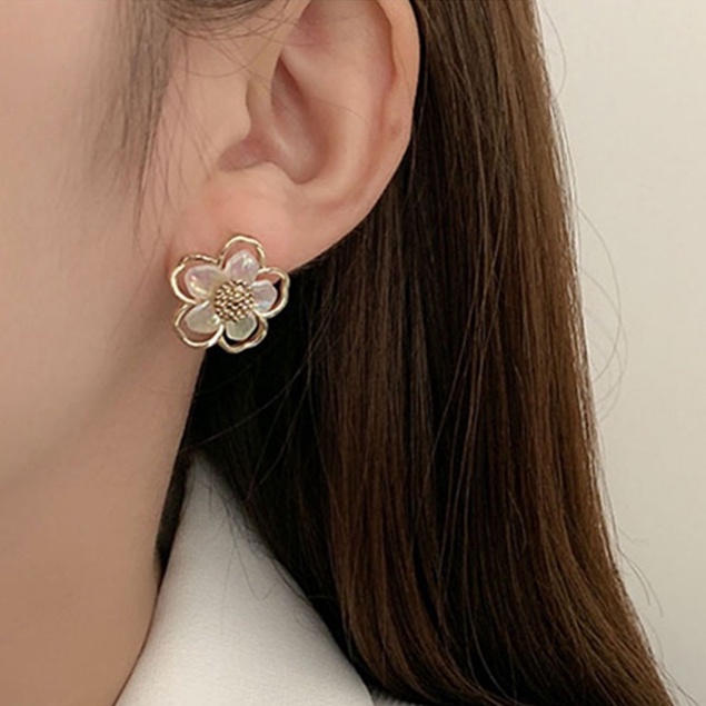 MOCHASHUKhuyên tai kim loại đính hạt ngọc trai nhân tạo phong cách Hàn Quốc thời trang mùa hè mới dành cho nữ