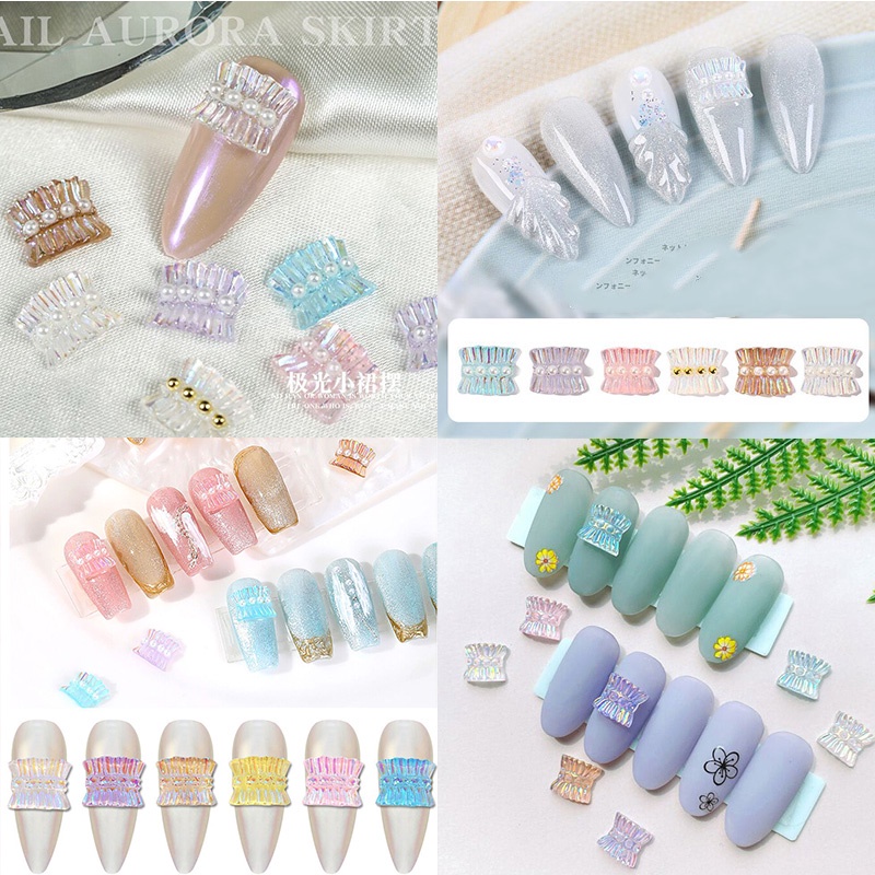 Set 30 Phụ Kiện Trang Trí Móng Tay 3D Hình Nơ Bướm Xinh Xắn