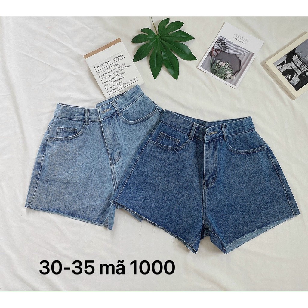 Quần Short Jean Nữ Trơn Size Đại từ S đến 35 Có 2 Màu Hàng VNXK Bigsize MS1000