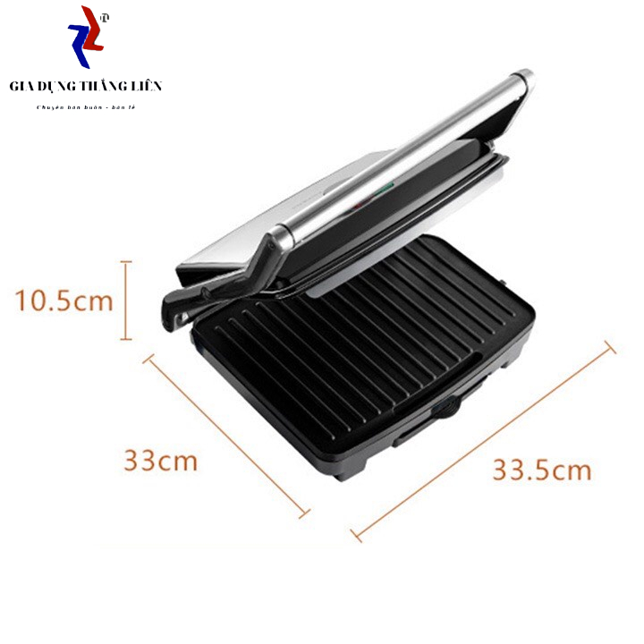 Máy kẹp bánh mì , máy nướng bánh mì sandwith SOKANY KJ-202 2000W bảo hành 12 tháng (Đen)