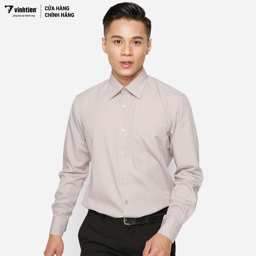 Áo Sơ Mi Dài Tay Màu Tencel-Spun Regular Fit 325 Vĩnh Tiến - VM5-G505