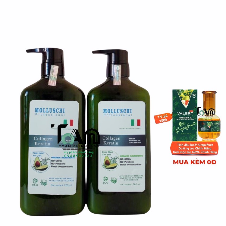 Dầu Gội Phục Hồi Molluschi 760ml x 2