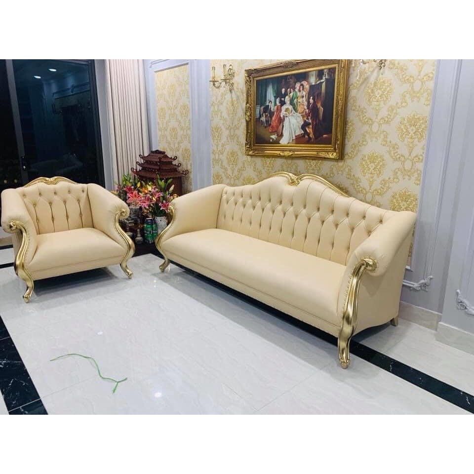 Sofa Tân Cổ Điển khung gỗ Vòm