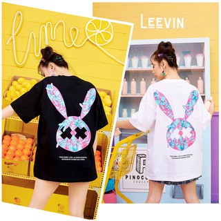 Áo thun Bad Rabbit UNISEX Nam Nữ Form Rộng OVER POPULATER [TE-BR05] Leevin Store