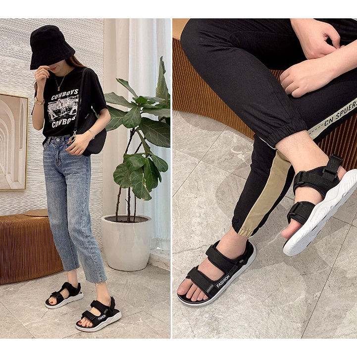Dép Sandal nam nữ - Dép quai hậu học sinh Fashion 2 quai thời trang