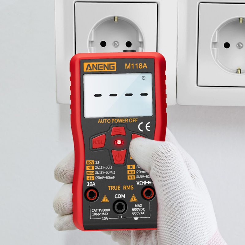 Đồng hồ vạn năng kỹ thuật số WER M118A đếm số tự động kiểm tra RMS AC DC kèm phụ kiện
