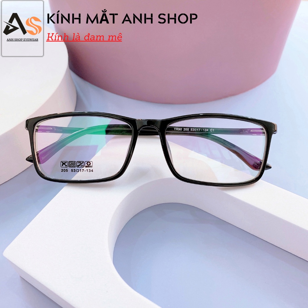 Gọng kính nhựa dẻo nam nữ kiểu dáng thời trang đơn giản dễ hợp với nhiều khuôn mặt 205