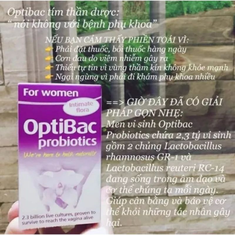 Made in Italy - Men vi sinh Optibac tím (Optibac For Women) 90 viên chuẩn UK