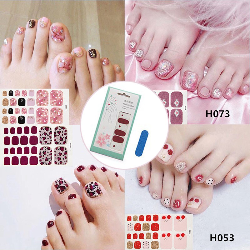 Sticker hoạt hình dán móng chân mọc ngược h018-h035