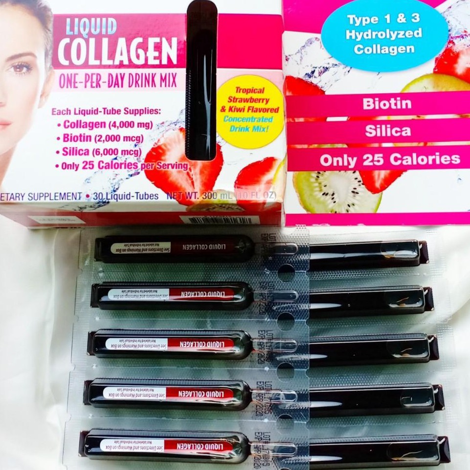 {Có Bill} Nước uống đep da Collagen Liquid của Mỹ DATE 2022