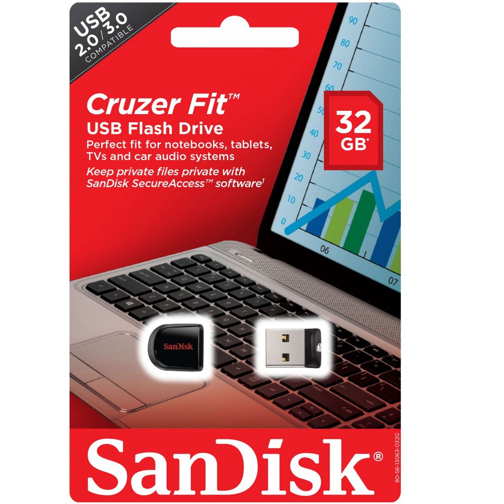 [ Copy nhanh ] USB 32GB SanDisk 2.0 CZ33 Cruzer Fit - Bảo hành 5 năm !